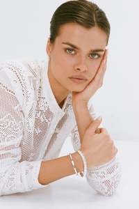 Jewellery: PORTER DYLAN BANGLE SILVER-PLAIN