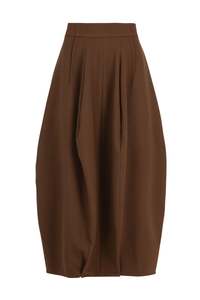TRELISE COOPER SUIT CAMP SKIRT-CHOCOLATE