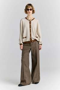 Sun Shades: KAREN WALKER HIGHLAND TROUSER-BROWN MULTI