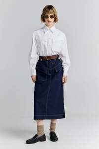 Sun Shades: KAREN WALKER WAYFARE SKIRT-NAVY
