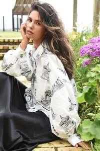 Winter 2026: COOP LOOSE & LUXE SHIRT-WHITE & BLACK