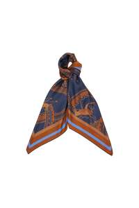 KAREN WALKER CAROUSEL CLASSIC SCARF-NAVY MULTI