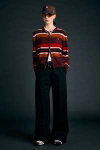 KAREN WALKER PIN TUCK TRACK PANTS-BLACK