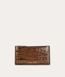 Handbags Wallets: DEADLY PONIES CARD HOLDER-TOFFEE CROC