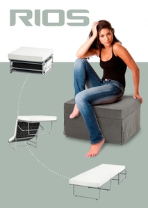 Beds: RIOS Foldout Single Footstool Bed