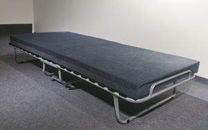 Beds: Mattress 90cm width with memory foam topper