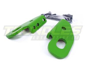 Trundles Heavy Duty Green Tow Point (Pair) to suit Nissan Navara D23 NP300 2014-Onwards