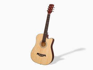 DS 38'' Acoustic Guitar Natural Wood Colour