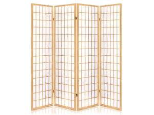Room Divider: 4-Panel Room Divider C M1 - Natural Wood