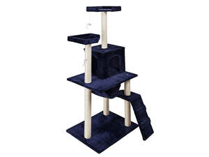 Cat Supplies: Cat Tree Blue - 150 cm