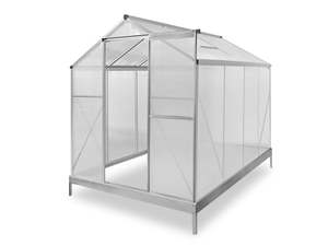 Green House: Polycarbonate Greenhouse with Base 6ft x 8ft