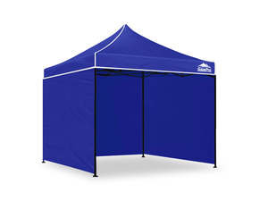 Gazebo Shade: Gazebo with Silver-Coated Roof 3m x 3m - Blue