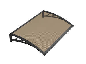 Gazebo Shade: Brown Window Awning 100cm x 100cm