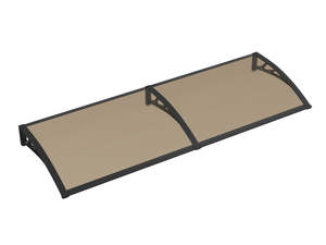 Gazebo Shade: Brown Window Awning 100cm x 200cm