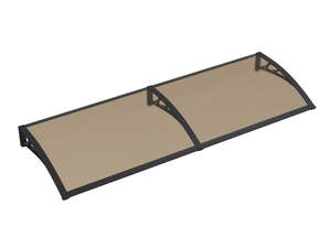 Gazebo Shade: Brown Window Awning 100cm x 240cm