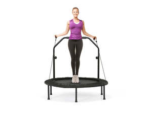 Trampoline: Mini Trampoline with Handle 40-inch - Black