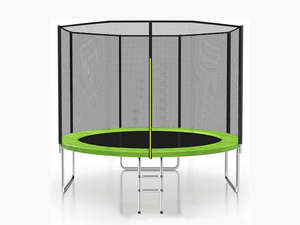 DS Trampoline Lime with Outside Net - 8ft
