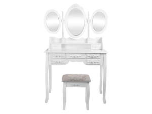 7-Drawer Dressing Table Set White - 90 cm
