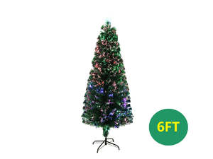 Christmas Tree: Optic Fibre Christmas Tree - 6Ft/180 cm