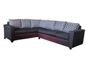 Nz Made Furniture: DS NZ Made Ezra Corner Sofa with Aztec Cushions