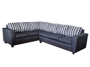 DS NZ Made Ezra Corner Sofa with Zig Zag Cushions