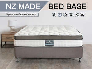 Nz Made Furniture: DS NZ Made SW Bed Base Light Grey - King Single