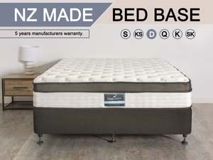 Nz Made Furniture: DS NZ Made SW Bed Base Slate - Double