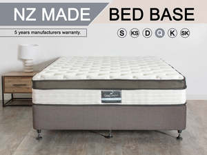 DS NZ Made SW Bed Base Light Grey - Queen