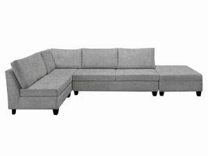 Nz Made Furniture: DS NZ Made Bhumi Corner Sofa with Ottoman - Kido Steel