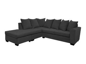 DS NZ Made Lavern Corner Sofa - Vish Black