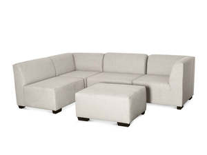 Nz Made Furniture: DS NZ Made Andy Corner Sofa with Ottoman - Kido Marble
