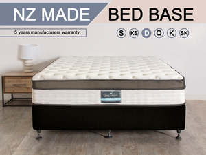 Nz Made Furniture: DS NZ Made SW Bed Base Black - Double