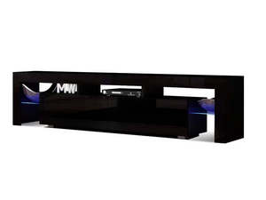 DS Glansig LED Entertainment Unit Black - 190 cm