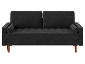Gyllene Range: Gyllene 3-Seater Velvet Sofa - Black