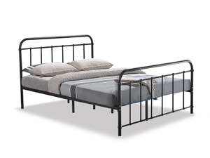Christchurch Launch Specials: Darcy Metal Bed Frame Black - Double