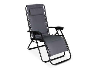 Zero Gravity Chair with Padded Cushion - Grey