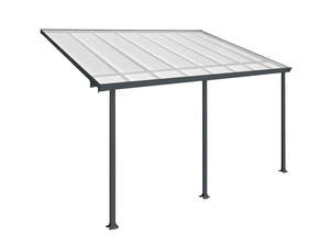 Patio: Aluminium Patio Canopy Grey - 10ft x 16ft