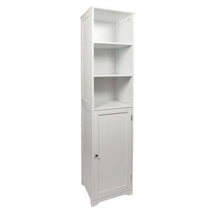 DS Bathroom Tower Cabinet - White