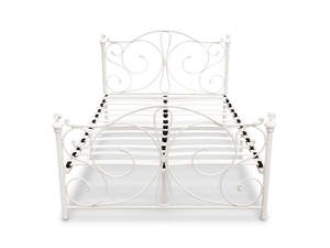 Bed Frames: Elizabeth White Bed with L30 Mattress - Queen