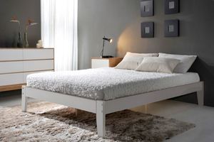 Bed Frames: Sovo White Bed with MEM23 Mattress Combo - Double