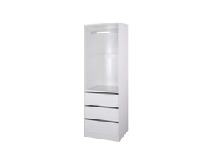 Mattone 3-Drawer Wardrobe with Hanging Shelf