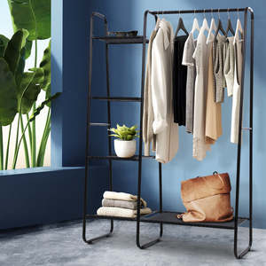 Wardrobes: DS NA Artiss Wardrobe Clothes Rack Airer Coat Stand Closet 150cm