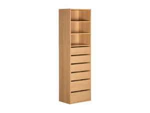 Wardrobes: Mattone 3+6D Wardrobe Wood