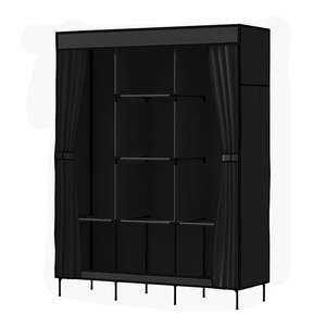 Wardrobes: DS NA Artiss Clothes Wardrobe Storage Large Portable Organiser with Shelf Black