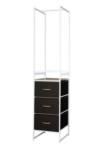 Wardrobes: Delani Open Wardrobe with 3 Drawers