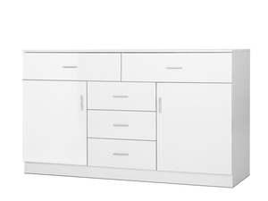 Buffet Sideboards: Glansig White Buffet Table - 150 cm