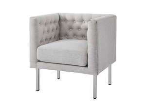 Occasional Chairs: DS Tufted Club Chair Grey