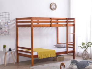 Zyber Excl Discounted: New Lyn Cherry Bunk Bed with Bonnell Mattress Combo