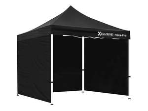 T Xclusive Gazebo D HEX 3x3m BLACK