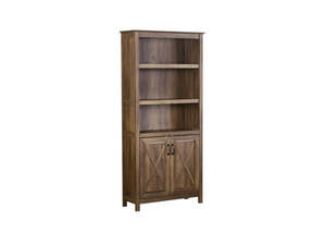 2-Doors Bookcase Rustic Oak